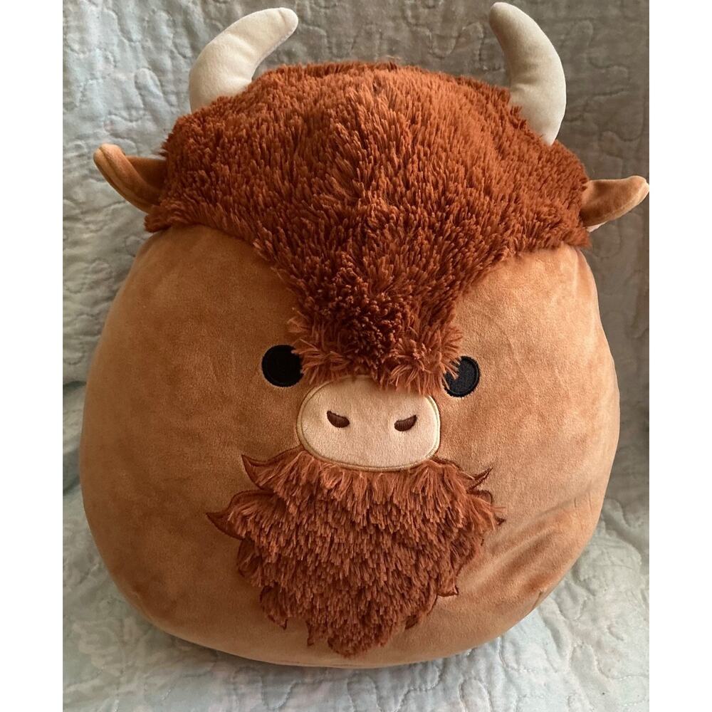 Squishmallow Dunkie the Bison Plush 12" Brown Stuffed Animal Pillow Soft Toy